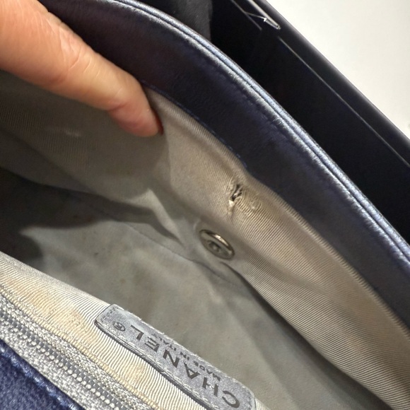 CHANEL Metallic Blue Mademoiselle Flap Bag - Picture 11 of 16